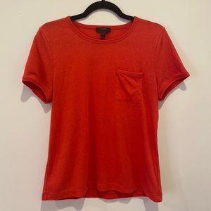 J Crew Red Pocket T-Shirt